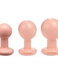 The Classic Round Butt Plug 3 piece set Vanilla