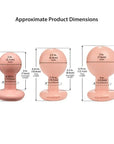 The Classic Round Butt Plug 3 piece set Vanilla