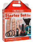 Doc Johnson Vac U Lock Vibrating Dual Density Starter Set Vanilla Default Title Strap-Ons Vac-U-Lock