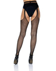 Leg Avenue Fishnet Suspender Pantyhose Black OS