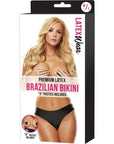 Premium Latex Brazilian Bikini-Black-M/L - Adult Outlet