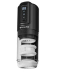 Amovibe Porsha Automatic Masturbator with Rubbing Vibration & Heating Levels - Black