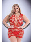 Baci Corset Front Lace Mini Dress Red Q