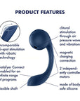 Satisfer Pro+ Wave 4 Connect App Dark Blue - Adult Outlet