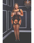 Crotchless Garter Bodystocking Qs Black