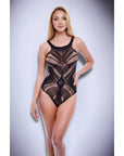 Jacquard Bodysuit Black Teddies Baci