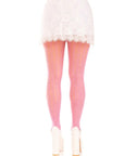 Leg Avenue Sweetheart Striped Net Pantyhose Pink OS