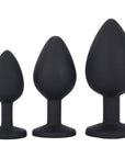 Me You Us Trio Of Jewels Black Butt Plug Me You Us