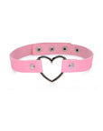 Master Series Heart Choker Necklace Pink Collars & Leashes Master Series