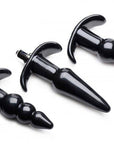 Frisky Thrill Trio Anal Plug Set Black Butt Plug Frisky