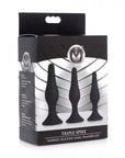 Master Series Triple Spire Tapered Silicone Anal Trainer Set Black Default Title Butt Plug Master Series