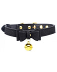 Master Series Golden Kitty Cat Bell Collar Black/Gold Collars & Leashes Master Series