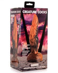 Creature Cocks Ravager Rippled Tentacle Marble Rust Orange Silicone Dildo