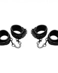 Master Series Kinky Comfort Wrist & Ankle Cuff Set Black Restraints Master Series