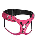 Strap U Bodice Deluxe Leather Corset Harness - Pink Strap-Ons Strap U