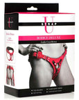 Strap U Bodice Deluxe Leather Corset Harness - Pink