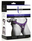 Strap U Bodice Deluxe Leather Corset Harness - Purple