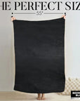 Lover's Waterproof Throw Blanket Black