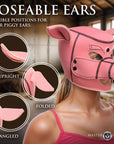 Swine Pig Neoprene Hood With Removeable Muzzle Pink