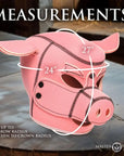 Swine Pig Neoprene Hood With Removeable Muzzle Pink