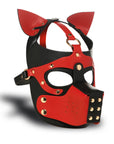 Hound Hood With Detachable Muzzle Red/Black Bondage & Fetish Wear Master Series