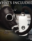 Dark Inhaler Gas Mask with Bottle - Black