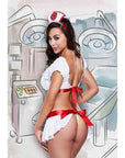 Baci Lingerie Cheeky Nurse Set White Red