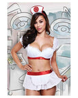 Baci Lingerie Cheeky Nurse Set White Red