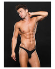 Envy Microfiber Low Rise Zip Thong Black M/L Default Title Apparel for Men Envy