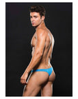 Envy Microfiber Low Rise Zip Thong Blue M/L Default Title Apparel for Men Envy