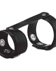 Blue Line Duo Snap Cock And Ball Ring Black
