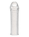 Blue Line 6.5Inch Clear Textured Penis Enhancing Sleeve Extension Penis Sleeves Blue Line