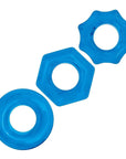 Blue Line 3 Pack Nuts & Bolts Stretch Cock Ring Set