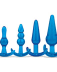Blue Line 4Pc Anal Training Set Butt Plug Blue Line