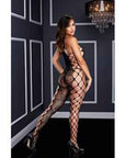 Baci Off The Shoulder Bodystocking Black
