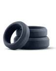 Boners 3-Piece Flat Cock Ring Kit Grey Default Title Cock Rings Boners