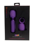 Nu Sensuelle HARLOW NUBII MINI WAND W/ MASTURBATOR ATTACHMENT - PURPLE