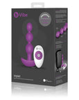 B-Vibe Triplet Anal Beads Fuchsia/Silver