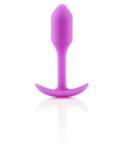 B-Vibe Snug Plug 1 Fuchsia/Silver Butt Plug B-Vibe