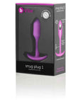 B-Vibe Snug Plug 1 Fuchsia/Silver