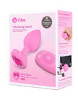 B-Vibe Vibrating Heart Plug Pink S/M