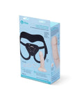 B-Vibe Every Body Vibrating Realistic Strap-On Kit - Black/Vanilla