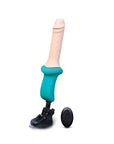 B-Vibe Thrusting Dildo Machine - Flesh/Blue