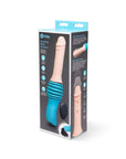 B-Vibe Thrusting Dildo Machine - Flesh/Blue