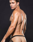 Envy Modern Fishnet Open Back Brief Black S/M Default Title Apparel for Men Envy