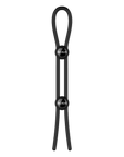 Nexus Forge Double Adjustable Lasso Silicone Cock Ring Black Cock Rings Nexus