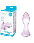 Glas 5Inch Rosebud Glass Butt Plug Default Title Glass Glas