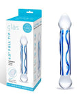 Glas 6.5Inch Full Tip Textured Glass Dildo Blue Default Title Glass Glas