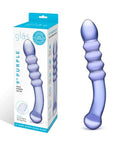 Glas 9Inch Purple Rain Ribbed Dildo Default Title Glass Glas