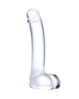 Glas 7Inch Realistic Curved Dildo Clear Glass Glas
